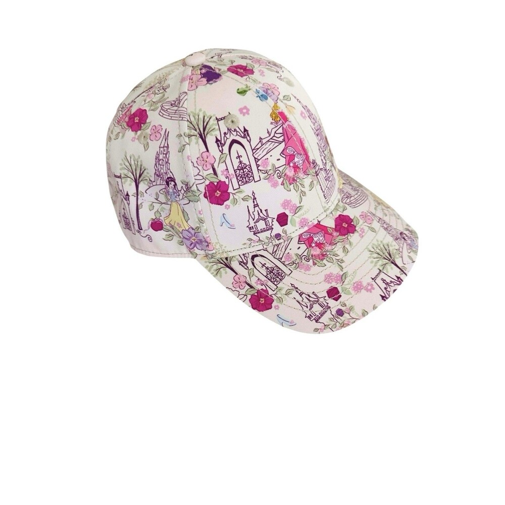 Disney Princess Characters & Castles White Traditional Adjustable Hat Women NWT
